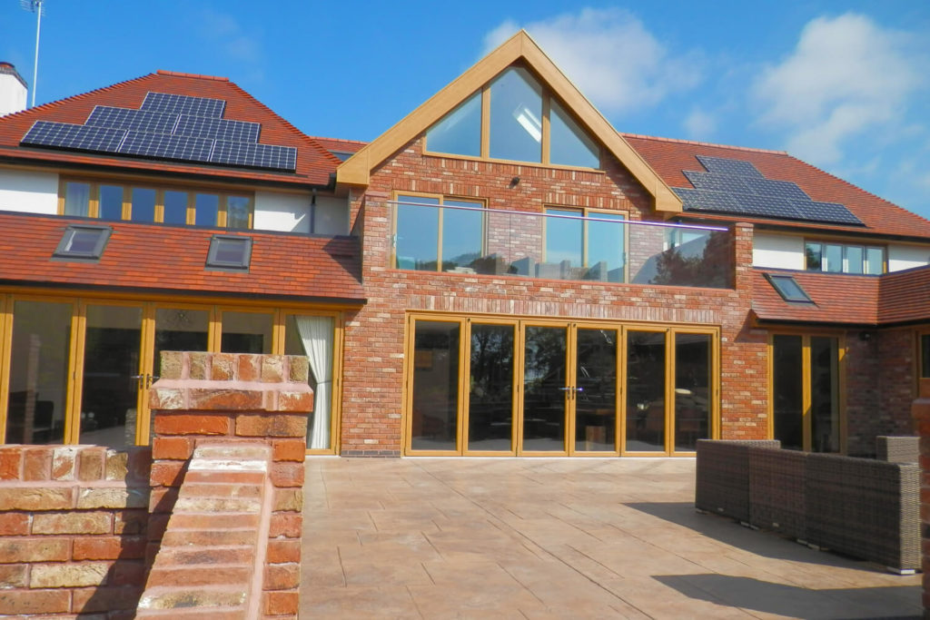 Glass balustrade on a balcony